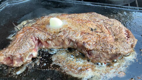 Searing Steaks on Cast Iron