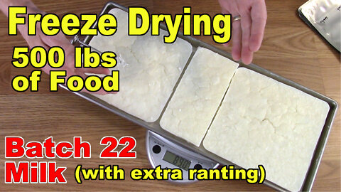 Freeze Drying Your First 500 lbs of Food - Batch 22 - Milk (with extra ranting)