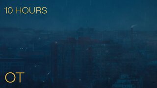 Stormy Night in the City | Soothing Thunder & Rain Sounds For Sleeping | Relaxation| Studying