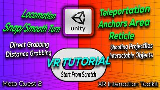 VR TUTORIAL UNITY XR - OCULUS QUEST 2 - FROM START TO FINISH - FOLLOW STEP BY STEP