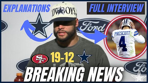 😕 INTERVIEW | Dak Prescotttries to explain the loss to the 49ers | dallas cowboys news | playoffs