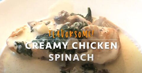 Creamy Mushroom & Chicken Spinach