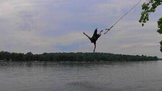Doing A Flip Into The RIVER
