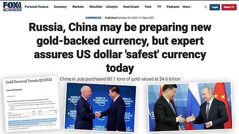 BRICS | Russia, China Preparing New Gold-Backed Currency, "Global Central Bank Gold Purchases Leapt to Almost 400 Tons in Quarter 3." - November 1st 2022 (Read Below)