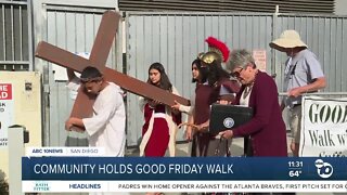 Community members take part in Good Friday walk