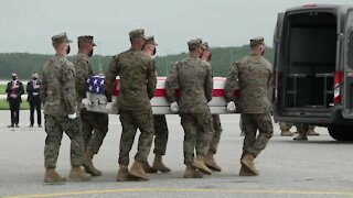 Dignified transfer of Cpl. Daegan Page of Omaha