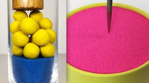 Very Satisfying and Relaxing Compilation 93 Kinetic Sand ASMR