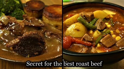 2 Meals From One Roast - Beef Pot Roast And Easy Beef Stew
