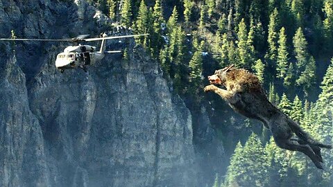 Giant Wolf Attack Scene - Wolf vs Helicopter - Rampage