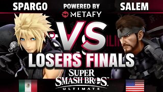 FPS4 Online - Sparg0 (Cloud) vs. MVG | Salem (Enderman/Snake) - Smash Ultimate Losers Final