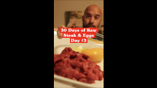 Day 3🥩🐣 RAW Steak & Eggs 30 Days Challenge Carnivore Diet What I Eat In A Day Meal Prep