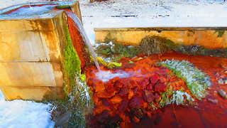 Natural mineral water spring