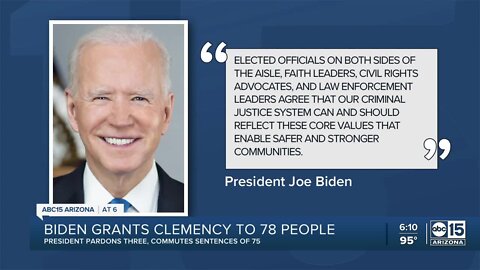 President Biden grants clemency to 78 people