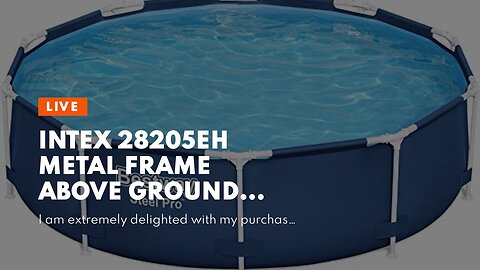 INTEX 28205EH Metal Frame Above Ground Swimming Pool: 8ft x 20in – Puncture-Resistant Material...