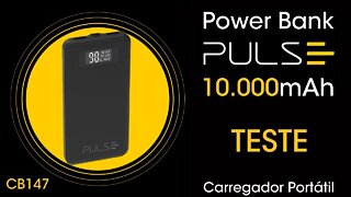 Teste, Carregador Portátil Pulse CB147 com 10.000mAh! (Carregamento em Iphone e Samsung Galaxy)