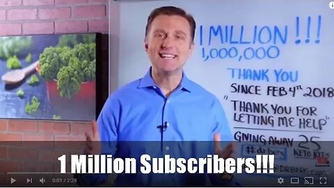 Dr. Berg Hits ONE MILLION SUBSCRIBERS!!!