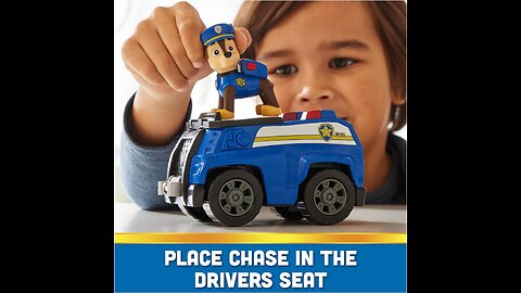 Jouet Paw Patrol, Chase's Patrol Cruiser, voiture jouet avec figurine à collectionner, jouets