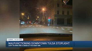 Malfunctioning Downtown Tulsa Stoplight