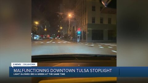 Malfunctioning Downtown Tulsa Stoplight