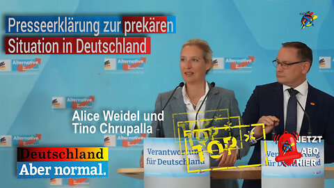 Presseerklärung zur prekären Situation in Deutschland Alice Weidel und Tino Chrupalla AfD
