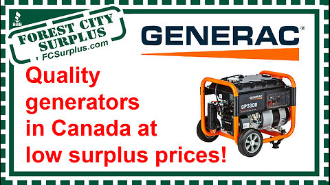 $599 Quality Generators In Canada At Low Surplus Prices!