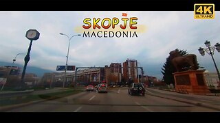 Car DRIVING TOUR street view around SKOPJE, Macedonia (POV) | Insta360 One X2