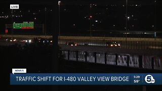 Traffic shift on I-480 Valley View Bridge begins Friday