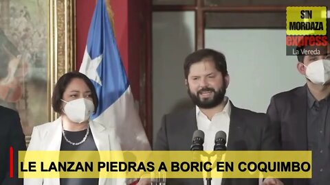 Gabriel Boric es recibido a piedrazos en Coquimbo