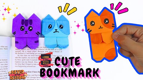 Origami Cute Paper Bookmarks Easy | DIY Cute Paper Cat Bookmarks | Cute Easy Origami Paper Bookmark