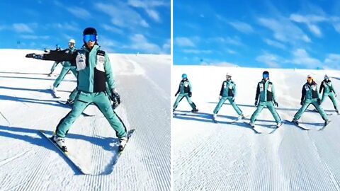 Skiers Show Off Humorous 'Backstreet Boys' Dance Choreography