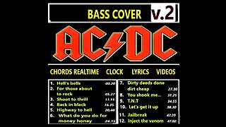 Bass cover AC/DC _ Chords real-time, Lyrics, Videos, Counters