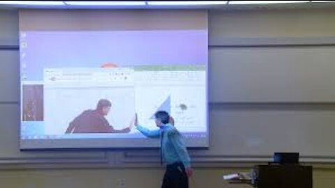 Math Professor Fixes Projector Screen (April Fools Prank)