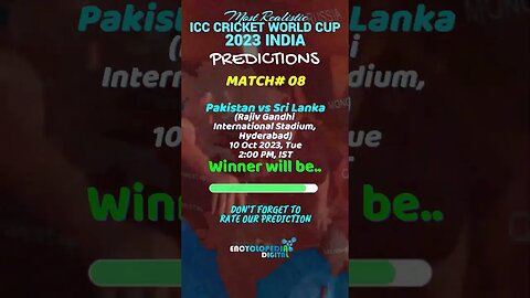 ICC World Cup 2023 Match 8 Prediction | Pakistan vs Sri Lanka Match Prediction | #CWC23Prediction
