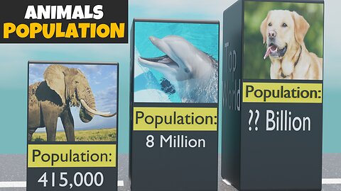 Animals Population In The World || 3d Comparison || AP Data