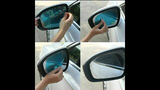 Película Retrovisor Carro Anti Embaçante Respingo Chuva Kit Com 2