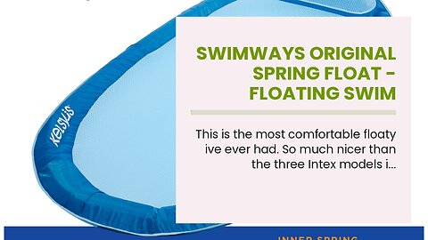 SwimWays Original Spring Float - Floating Swim Hammock for Pool or Lake - LimeLight Blue, 6044...