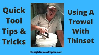 Using Trowel With Ceramic Thinset #shorts