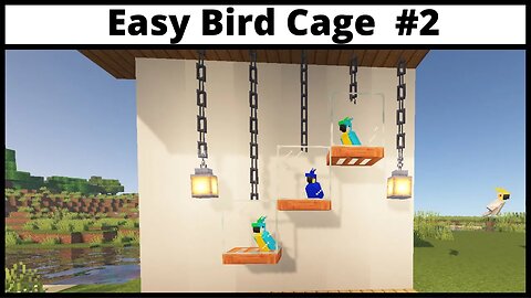 How To Make Bird Cage In Minecraft || Minecraft Tame Bird Tutorial