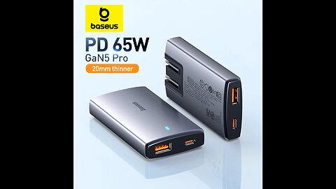 65W GaN Charger Quick Charge 4.0 Type C PD USB Charger Portable Travel Charger