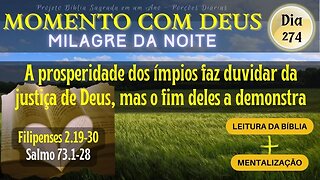 MOMENTO COM DEUS - LEITURA DIÁRIA DA BÍBLIA | MILAGRE DA NOITE - Dia 274/365 #biblia