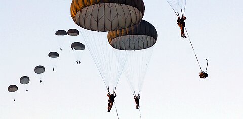 paratroopers jump.