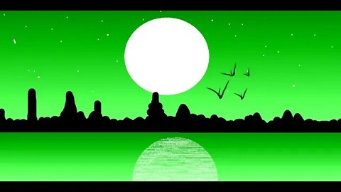 Beautiful Moonlight Scenery step by step | ms paint | computer drawing | scenery drawing