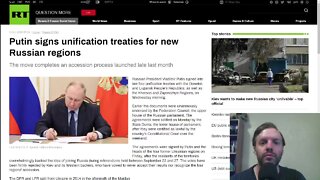 Putin signs unification treaties for new Russian regions, completing annexation of regions