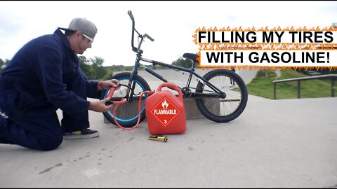 ** Filling My Tires With GASOLINE! ** - WILL IT RIDE?