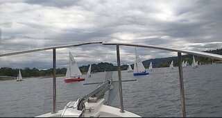 Ranger Tug Ollie passes through Sailing Regatta