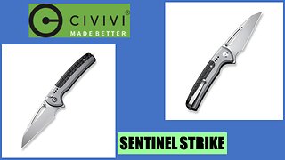 CIVIVI SENTINEL STRIKE FOLDING KNIFE GRAY ALUMINUM HANDLE K110