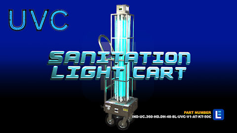 UVC Light 360 Sanitation Cart - Kills 99% of Viruses - 3500 sq. ft. Area