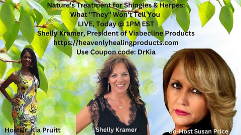 What To Do in the Event of Having Herpes or Shingles! Order & Treat w/This: Heavenlyhealingproducts.com; Code: DrKia