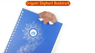 Origami Elephant Bookmark - Easy Paper Crafts