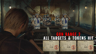 RESIDENT EVIL 4 REMAKE|GUN RANGE 2-ALL TARGETS & TOKENS HIT.